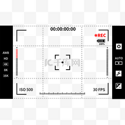 视频拍摄取景框图片_黑色手机相机取景器