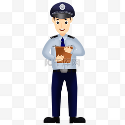 蓝底警徽警徽图片_拿证书的警察