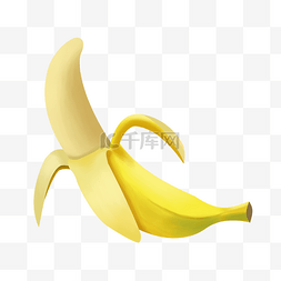黄色水果香蕉插画