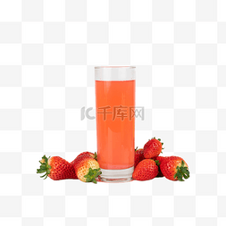 草莓汁饮料饮品