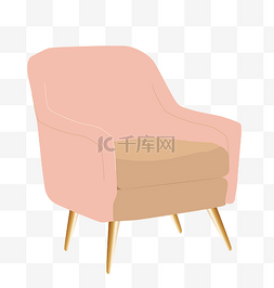 粉色沙发装饰插画