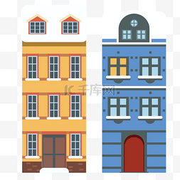 彩色建筑房屋