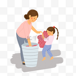朵拉洗衣图片_母亲节帮妈妈做家务