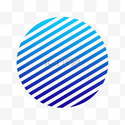 蓝色条纹圆形