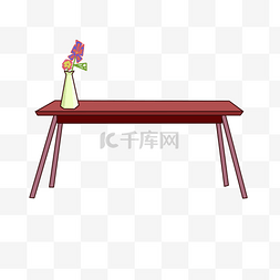 桌子书桌图片_学习书桌桌子插花