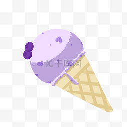 夏季蓝莓冰激凌PNG