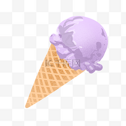 夏季旅游紫色冰淇淋