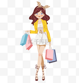 购物袋时尚图片_女生节时尚女性购物