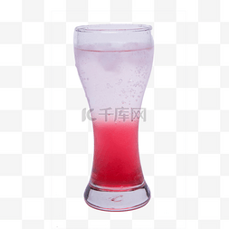 粉色圆柱立体玻璃杯子元素