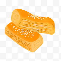 长条形黄色面包