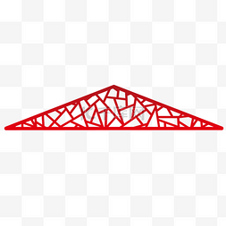 红色三角形图片_中国风红色三角形矢量图
