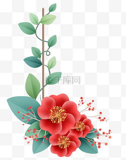 红色的花图片图片_红色的花和叶子