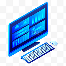 台式键盘图片_立体炫酷台式电脑