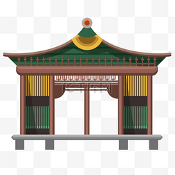 日本古建筑寺庙元素