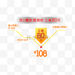 预估到手价图片_天猫淘宝降价标签
