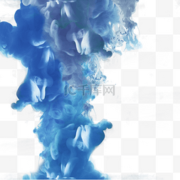 蓝色抽象悬浮扩散烟雾