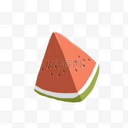 彩色几何创意西瓜美食元素