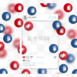 ui头像框图片_立体可爱喜欢爱心简约instagram社交
