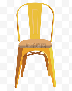 黄色塑料椅子插图