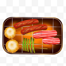 烧烤烤串烤肉烤蔬菜