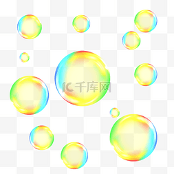 彩色的肥皂泡泡