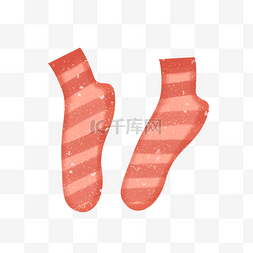 条纹红色女士袜子