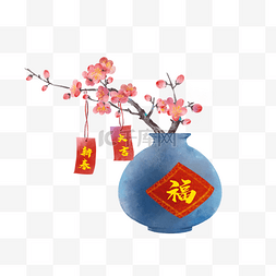 花瓶百福图片_中国风春节装饰