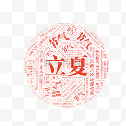 立夏文字图片_矢量立夏节气装饰