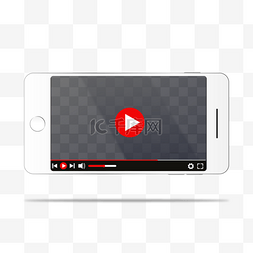 ipad图png图片_平板手机上的youtube视频栏
