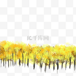 卡通黄色大树图片_卡通黄色的大树