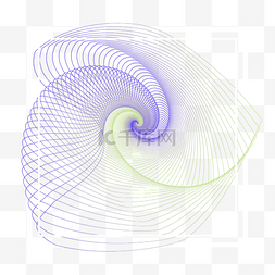 科技感不规则渐变图形线条