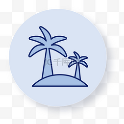 椰树风景图标