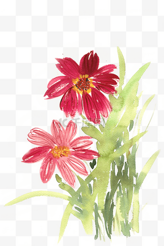 手绘小红花图片_手绘小红花素材-手绘小红花图片大全-千库网