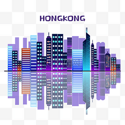 香港旅游城市地标建筑