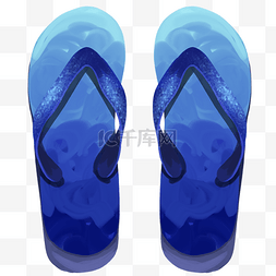 蓝色凉鞋装饰