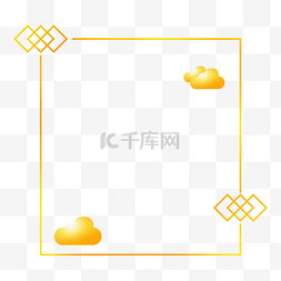 边框标题框金色边框简约中国风