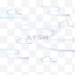 兰中国画图片_云朵与不规则线条