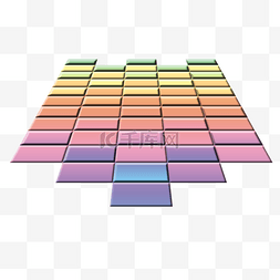 彩色系方块音阶拼砖地板瓷砖