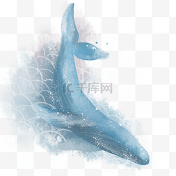 海洋
蓝色图片_蓝色水彩鲸鱼