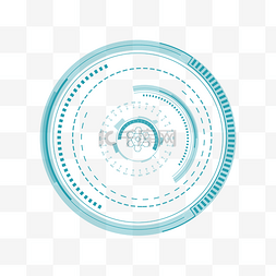 大气简约科技图片_蓝色科技边框圆形