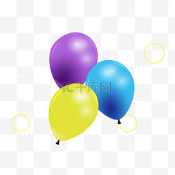 蓝色的漂浮物图片_带高光的气球