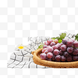 美食桌布图片_格子桌布葡萄