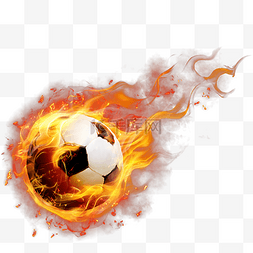 燃烧的卡通足球
