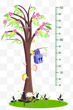 花树测量身高