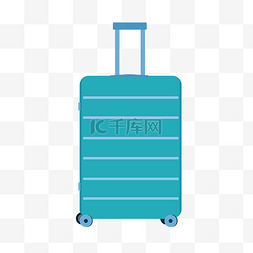 简约手绘蓝图片_旅游假期箱包旅行箱蓝色系行李箱