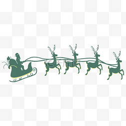 圣诞节麋鹿拉车