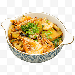 干锅图片_食物干锅大虾