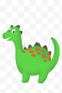高大绿色恐龙插画