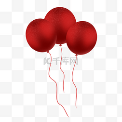 红色深红色图片_深红色七夕气球