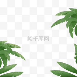 椰子树卡通椰子树图片_绿色创意植物叶子元素